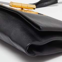 Tom Ford Black Leather Natalia Convertible Clutch