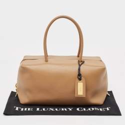 Tom Ford Brown Leather Samantha Boston Bag
