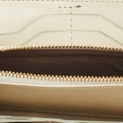 Tom Ford Beige Python Flap Wallet on Chain