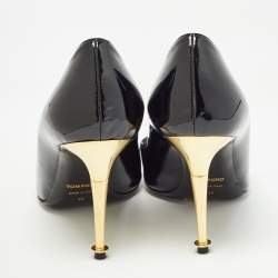 Pre Owned Tom Ford Black Patent Leather Pointed Toe Pumps Size 35