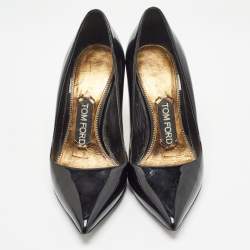 Pre Owned Tom Ford Black Patent Leather Pointed Toe Pumps Size 35