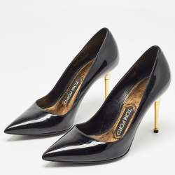 Pre Owned Tom Ford Black Patent Leather Pointed Toe Pumps Size 35