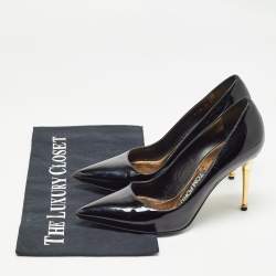 Pre Owned Tom Ford Black Patent Leather Pointed Toe Pumps Size 35