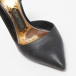 Pre Owned Tom Ford Black Leather D'Orsay Pumps Size 36
