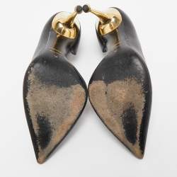 Pre Owned Tom Ford Black Leather D'Orsay Pumps Size 36