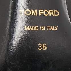 Pre Owned Tom Ford Black Leather D'Orsay Pumps Size 36