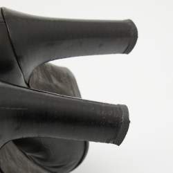 Tom Ford Black Leather Knee Length Boots Size 38
