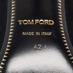 Tom Ford Black Suede Padlock Mary Jane Pumps Size 42