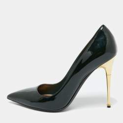 Tom Ford Green Patent Leather Pointed Toe Pumps Size 41