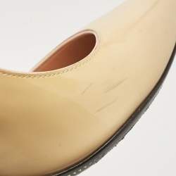 Tom Ford Beige Patent Leather Padlock Pumps Size 39.5