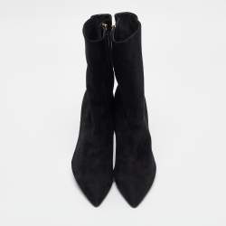 Tom Ford Black Suede Ankle Length Boots Size 39