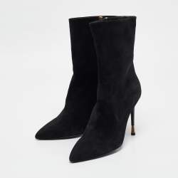 Tom Ford Black Suede Ankle Length Boots Size 39