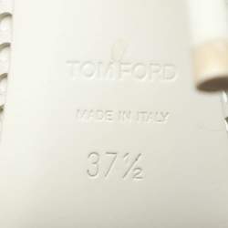 Pre Owned Tom Ford White Perforated Leather Pumps Size 37.5