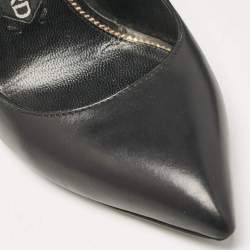 Tom Ford Black Leather Padlock Ankle Wrap Pumps Size 37
