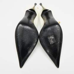 Tom Ford Off White Patent Leather Pointed Toe Pumps Size 39