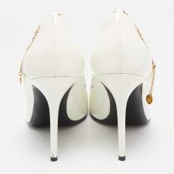 Tom Ford Off White Patent Leather Pointed Toe Pumps Size 39