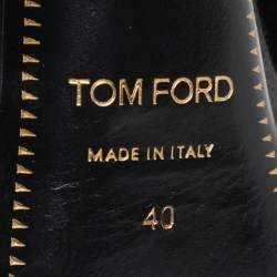 Tom Ford Black Velvet Peep Toe Pumps Size 40