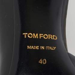 Tom Ford Black Leather Pointed Toe D'Orsay Pumps Size 40