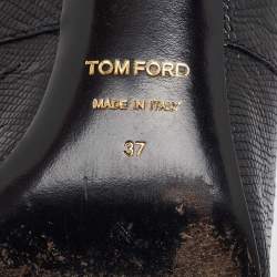 Tom Ford Black Lizard Leather Pointed Toe Pumps Size 37