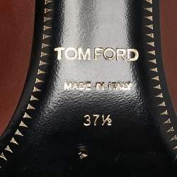 Tom Ford Brown Leather Padlock Pumps Size 37.5