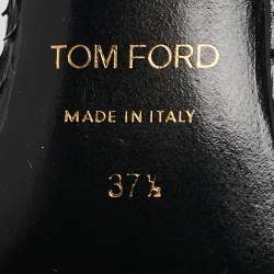 Tom Ford Black Python Leather Strappy Sandals Size 37.5