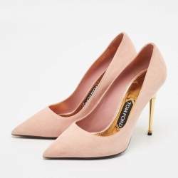 Tom Ford Light Pink Suede Pointed Toe Pumps Size 37