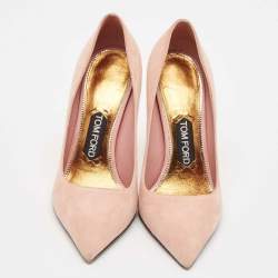 Tom Ford Light Pink Suede Pointed Toe Pumps Size 37