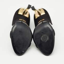 Tom Ford Black Suede Ankle Strap Sandals Size 37
