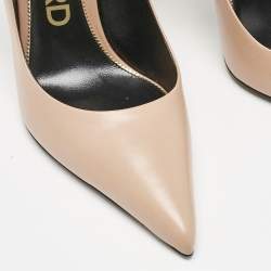 Tom Ford Beige Leather Padlock Pumps Size 40