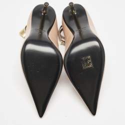 Tom Ford Beige Leather Padlock Pumps Size 40
