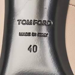 Tom Ford Beige Leather Padlock Pumps Size 40