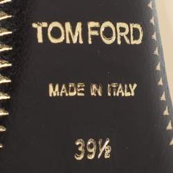 Pre Owned Tom Ford Light Beige Patent Leather Padlock Pumps Size 39.5