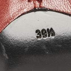 Tom Ford Red Leather Open Toe Ankle Boots Size 39.5