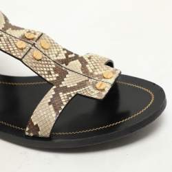 Tom Ford Beige Python Leather Flats Size 39