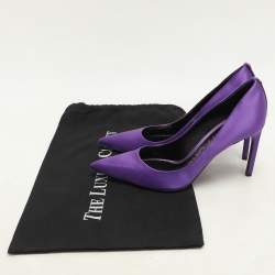 Tom Ford Purple Satin Pointed Toe Pumps Size 37