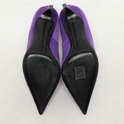 Tom Ford Purple Satin Pointed Toe Pumps Size 37