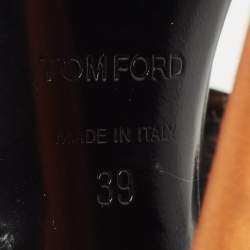 Pre Owned Tom Ford Multicolor Velvet and Leather Panelled Patchwork Ankle Strap Sandals Size 39