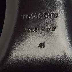 Tom Ford Black Velvet Crystal Embellished Bow Pumps Size 41