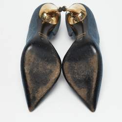 Tom Ford Blue Denim Pointed Toe D'orsay Pumps Size 37