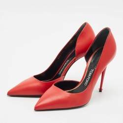 Tom Ford Red Leather D'orsay Pumps Size 38