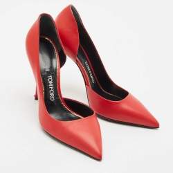 Tom Ford Red Leather D'orsay Pumps Size 38