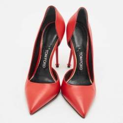 Tom Ford Red Leather D'orsay Pumps Size 38
