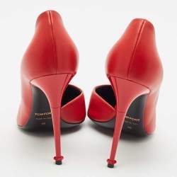 Tom Ford Red Leather D'orsay Pumps Size 38