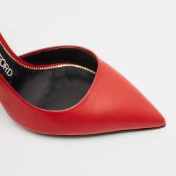 Tom Ford Red Leather D'orsay Pumps Size 38