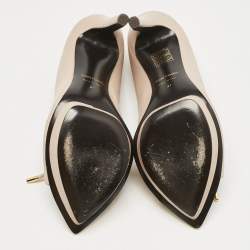 Tom Ford Beige Leather Peep Toe Pumps Size 37