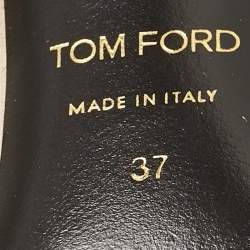 Tom Ford Beige Leather Peep Toe Pumps Size 37