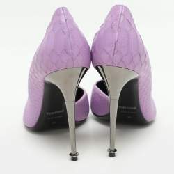 Tom Ford Purple Python Leather D'orsay Pumps Size 39