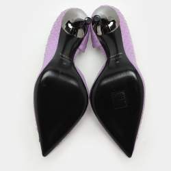 Tom Ford Purple Python Leather D'orsay Pumps Size 39