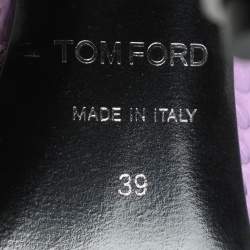 Tom Ford Purple Python Leather D'orsay Pumps Size 39