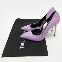 Tom Ford Purple Python Leather D'orsay Pumps Size 39
